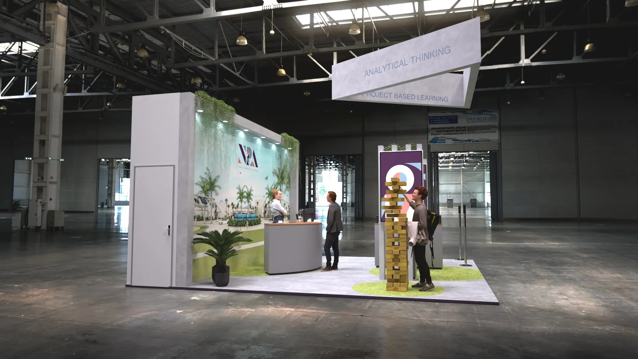 20x20 Isla booth design by Reaction Space
